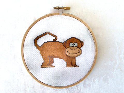 Monkey Cross Stitch Pattern