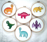 Dinosaur Cross Stitch Pattern Pack