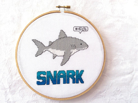 Snark Shark Cross Stitch Pattern
