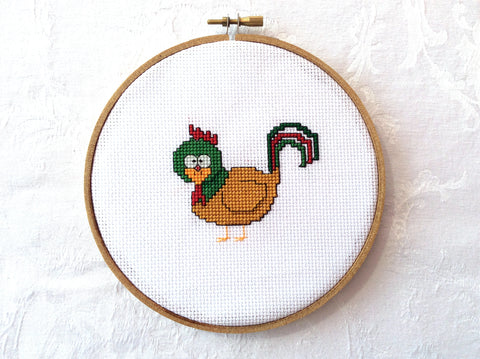 Rooster Cross Stitch Pattern
