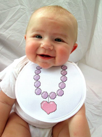Necklace Baby Bib Cross Stitch Pattern