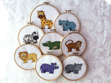 Jungle Friends Cross Stitch Pattern Pack