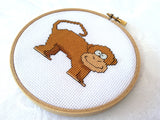 Monkey Cross Stitch Pattern