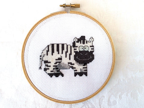 Zebra Cross Stitch Pattern