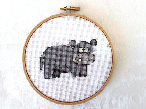 Hippopotamus Cross Stitch Pattern