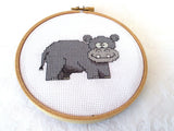 Hippopotamus Cross Stitch Pattern