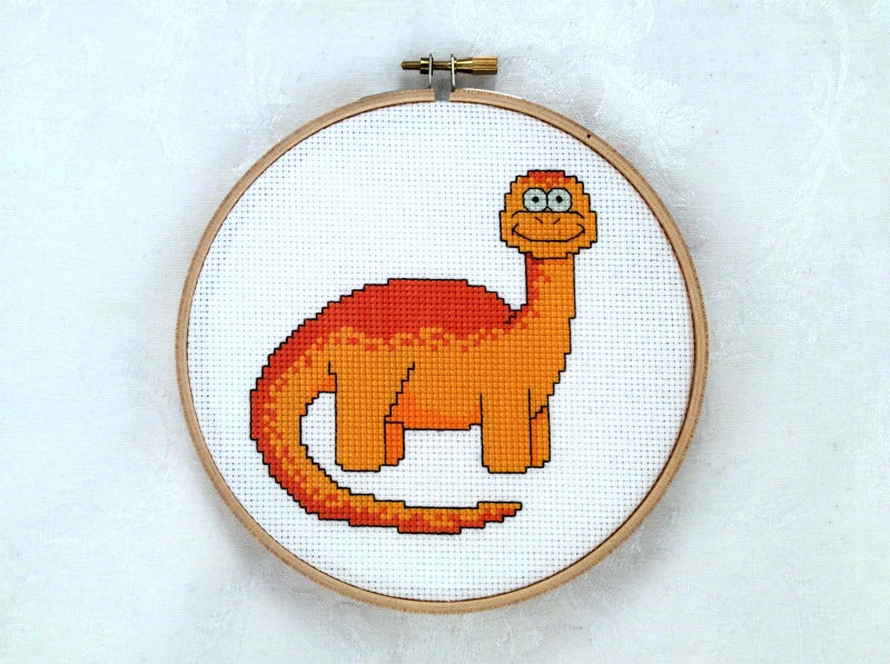 Brontosaurus Cross Stitch Pattern